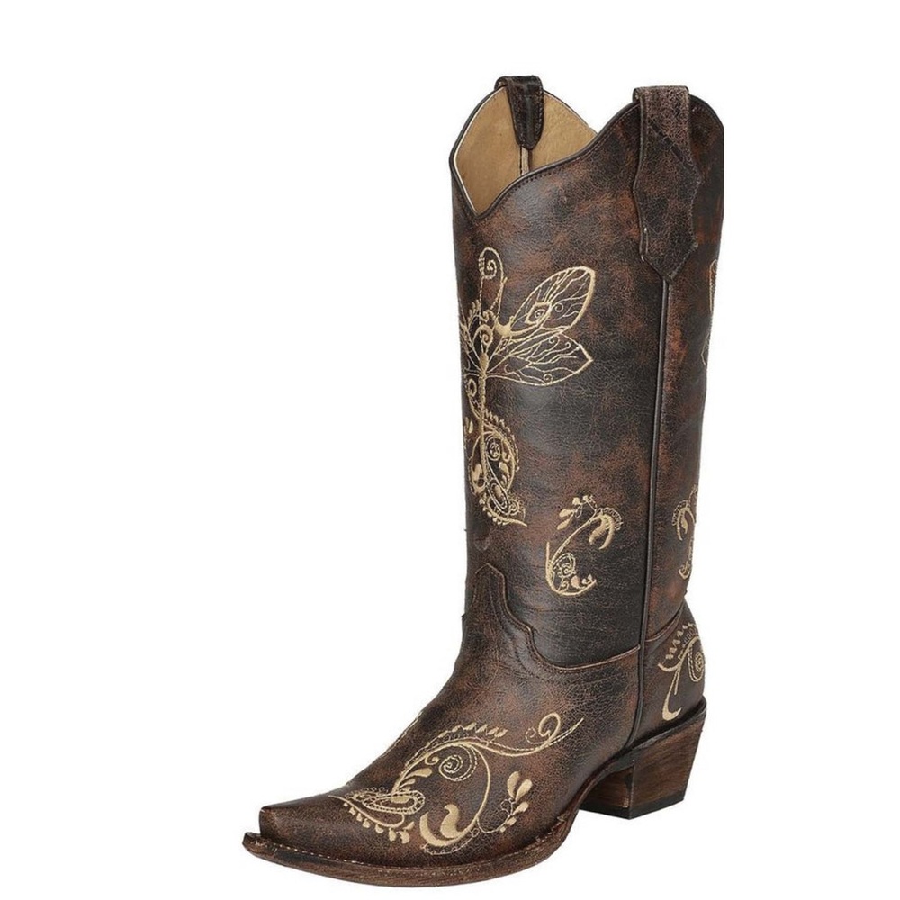 Circle G women’s Dragonfly distressed boot size 7